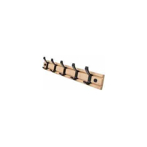 Patère Murale de 5 crochets mobile, Patères Porte Manteaux Crochet Mural pour Serviettes Chapeau Suspendre Manteaux écharpes, Sacs à Main et Autres - RWPorte manteau (1/5)