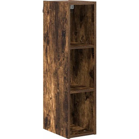 Armadio pensile moderno con ampio spazio di archiviazione 20 x 29,5 x 80 cm in legno multistrato rovere fumè 020053469