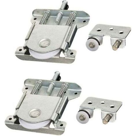 INHHUB 2 pièces Roulette Porte Coulissante placard,Pièces de porte coulissantes pour porte de garde-robe,roues,rouleaux,armoire Runners Guides,Roulette Placard Coulissant Armoire Porte (1/3)