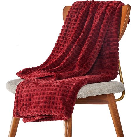 Weiche Flanell-Wohndecke (300 g/m²), multifunktional – Größe 127 x 152 cm oder 150 x 200 cm, Farben Beige/Grau/Rot/Gelb – 1 Stück (1/5)