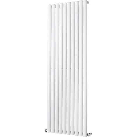 Warmehaus Vertical Oval Panel Single Radiator White 1800 x 591mm (1/5)