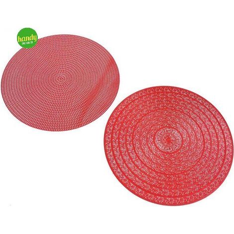 Tovaglietta natalizia general trade Ø38cm pvc rosso assortita