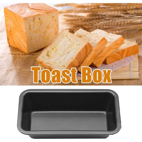 Moule à pain rectangulaire 15 cm, boîte à cake en acier carbone, ustensile de pâtisserie pour toast (1/5)