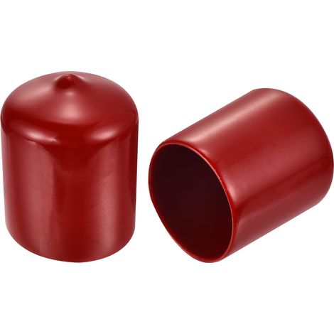 20pcs Embouts en Caoutchouc, 27 mm ID Vis Filetage Protecteur en PVC pour Vis Embouts de Protection Flexible pour Tube Métallique, Câbles, Fils, Écrou et Cache Boulon, Bordeaux (1/5)
