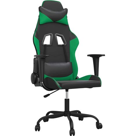 Maison Exclusive - Sedia da Gaming Nera e Verde in Similpelle (1/5)