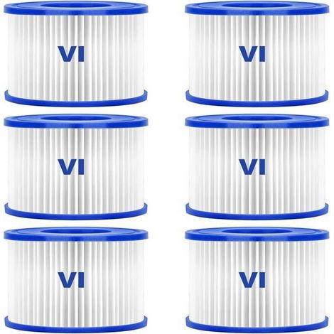 Lot de 6 cartouches filtrantes compatibles avec Bestway 58323 et les spas Lay-Z-Spa (1/5)