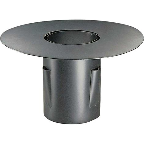 ROSONE A SOFFITTO TELESCOPICO NERO PESANTE PER STUFE Ø130 mm
