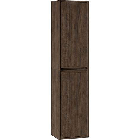 Colonne murale 2 portes Edmé Bois foncé (1/5)