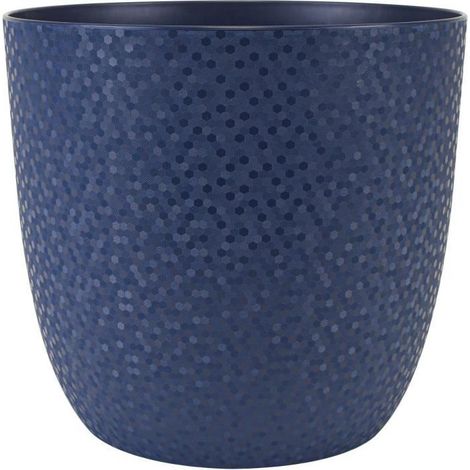 EDA – Cache-pot OPALE bleu profond 29,5 cm x 27,1 cm – Volume 14,8 L – Élégant pour embellir vos plantes d'intérieur (1/3)
