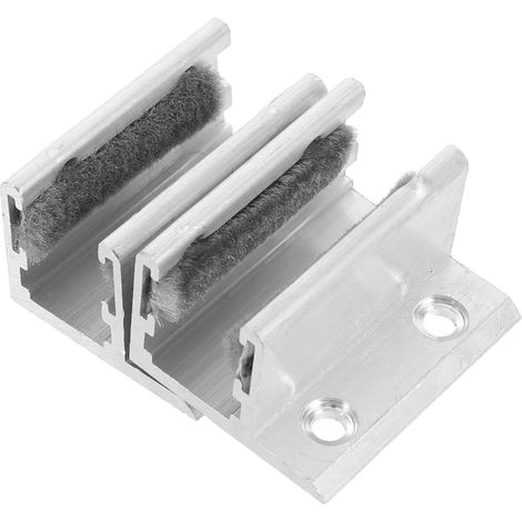 2 pièces guide de sol pour porte en verre, aluminium (1/5)