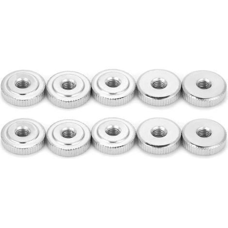 10 Pcs Din467 Gb807 m3 M4 M5 M6 M8 M10 Poignée avec Écrous Noix En Dentelée Pointes Écrou Pouce Mâtré(M5(10pcs)) (1/5)