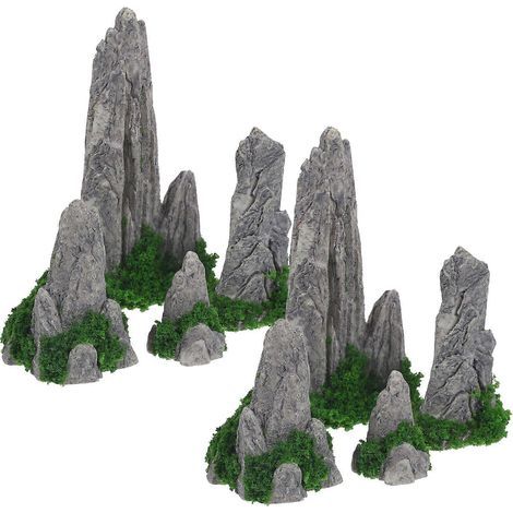 Dekorative Steingartenelemente für Büros, Bonsai, Miniatur-Steingarten für Mikro-Landschaften – 7,70 x 4,50 x 3,00 cm (1/4)