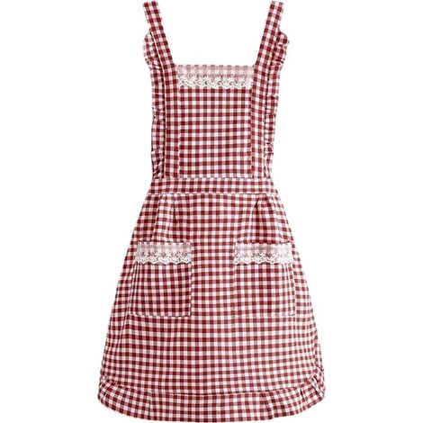 Schürze für Frauen, Küchenschürze aus Baumwolle für Frauen, Schürze mit Blumenmuster und Tasche, für Restaurant, Backen, Grillen, Bar, Kochen, Gartenarbeit und den täglichen Gebrauch, (rot) (1/5)