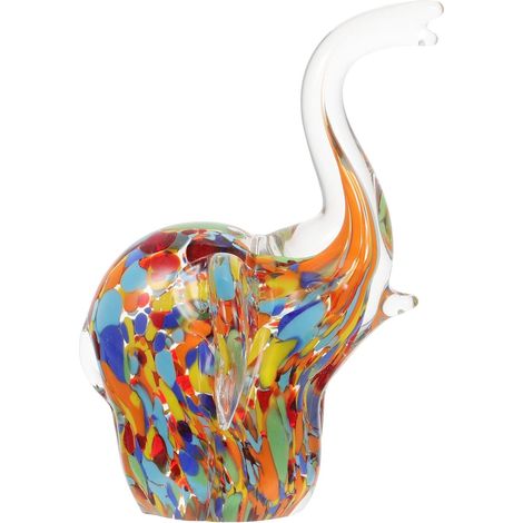 Modèle D'éléphant Décoratif en Verre Artisanal pour Décoration Intérieure (1/5)