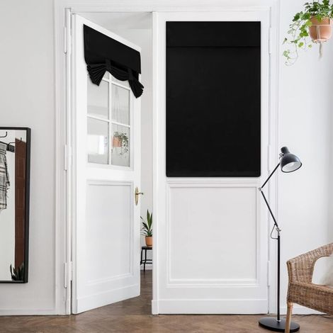 Verdunkelungsvorhänge für Fenstertüren, Fenstervorhänge, Wärmedämmung, für Schlafzimmer, schwarz, 66 x 102 cm, 1 Stück