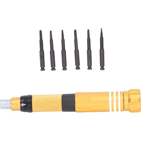 Tournevis Stylo Magnétique 6 Embouts pour Réparations Électroniques BT8927A (1/5)