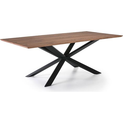 MOMMA HOME Mesa de comedor en Nogal, Modelo Lousse, Medidas 200 x 100 x 76H cm (1/5)