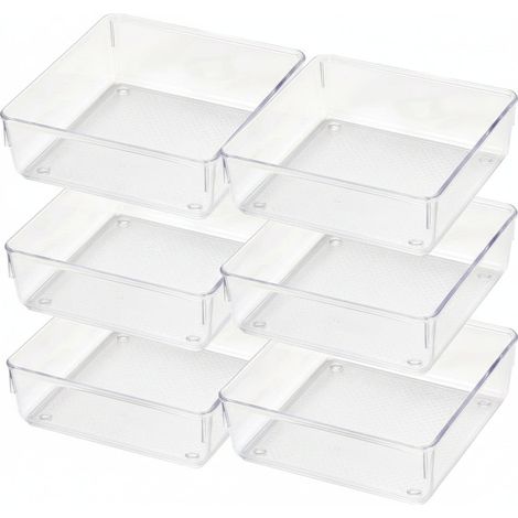 Set 6 Organizer Multiuso HEMAX  Vaschette Divisorie per Cassetti Assortito (1/4)