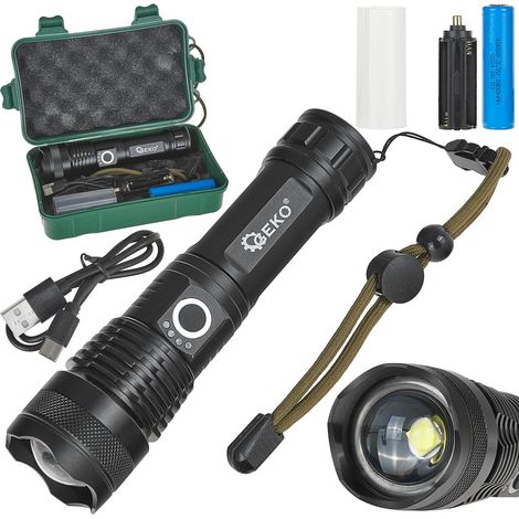 XHP50 LED-Taktik-Taschenlampe 15W 1800mAh 1500lm IPX8 (30) (1/5)