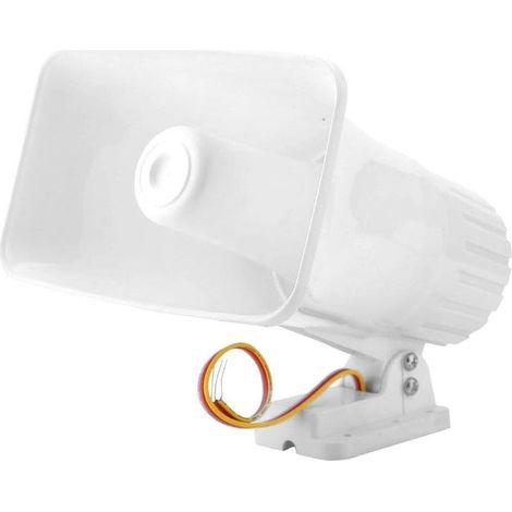 Sirène Corne Haut Parleur, Electronic Sirène d'urgence Haut Parleur DC 12V Alarme de sécurité Filaire pour Sécurité Extérieure (1/5)