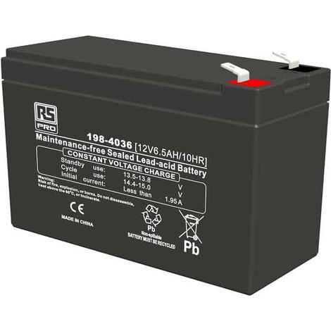 Batterie au plomb étanche RS PRO 12V 6.5Ah ( Prix pour 1 )