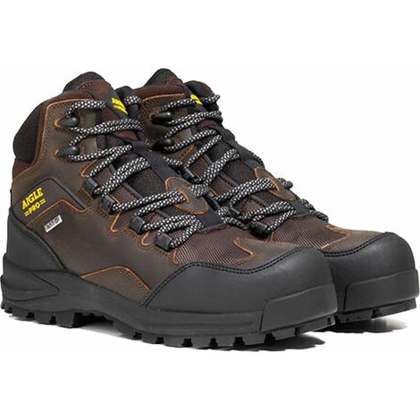 Scarpe di sicurezza in pelle AIGLE S3 NASSIO EVO DARK BROWN - impermeabili e traspiranti (1/4)