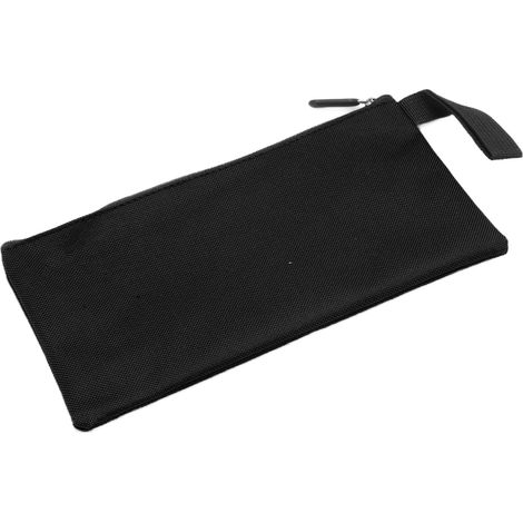 Sac de Rangement Imperméable en Toile Résistante - Poche à Fermeture Éclair Portable pour Outils et Objets, Noir (1/5)