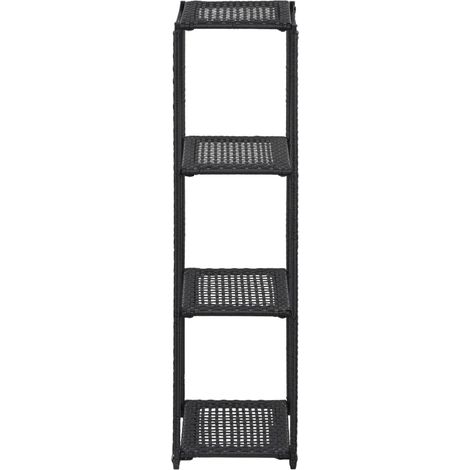 Maison Exclusive - Regal Schwarz 30x30x120 cm Poly Rattan