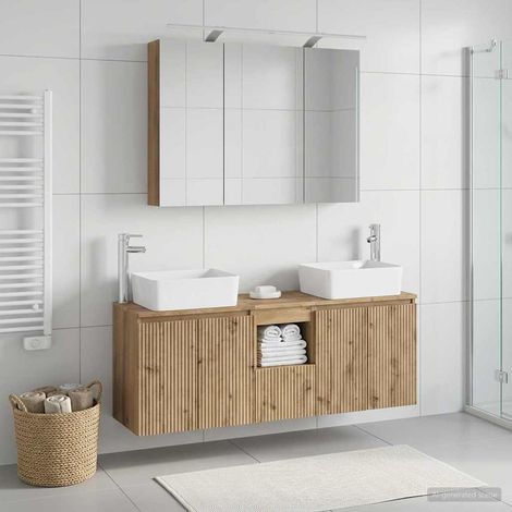 vidaXL Bathroom Cabinet Set 4 pcs Artisan Oak Engineered Wood (1/5)