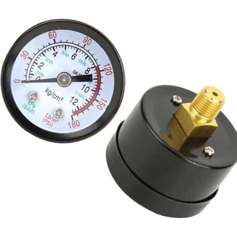 42-mm-Manometer für Luftkompressoren – Messbereich 0 bis 180 PSI – 10-mm-Gewinde – Einfache Montage für Schrauben- und Kolbenkompressoren