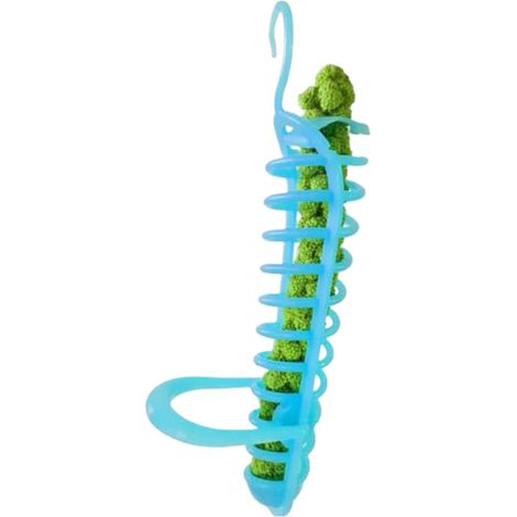 Jouet de recherche de nourriture pour oiseaux - Panier à mâcher de 15 cm, porte-mouches à millet avec clip pour cage, distributeur de friandises en bois naturel pour perruches ondulées (1/5)