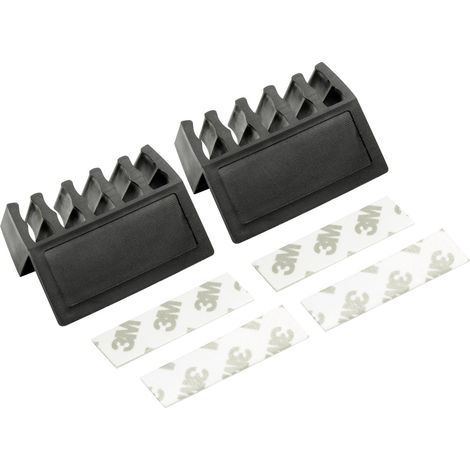 TRU COMPONENTS CHDO-BK/2S Kabelhalter selbstklebend 1378462 Schwarz 1 St.