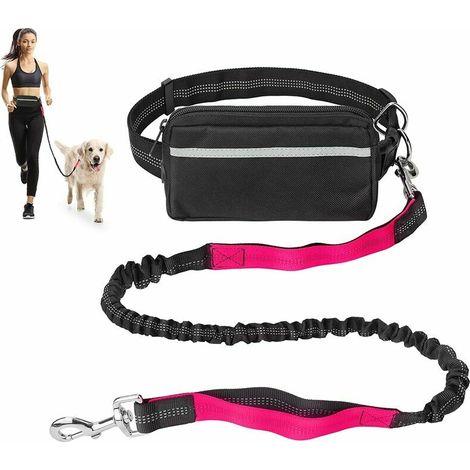 Ahlsen Correas para perros para correr, juegos de correas manos libres, rosa roja (1/4)