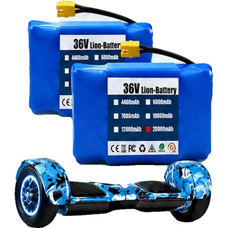 Batterie Lithium-Ion, Capacité 20000mAh, Tension 36V, 20000mAh-2PCS (1/2)