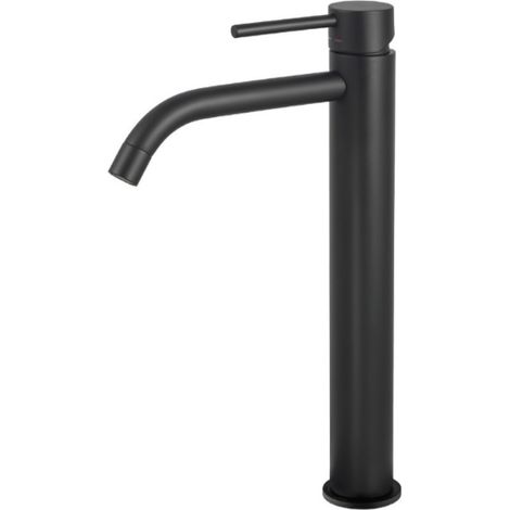 Light XL Waschbeckenmischer ohne Zug und Ablaufgarnitur, Mattschwarz (LIG081NO)