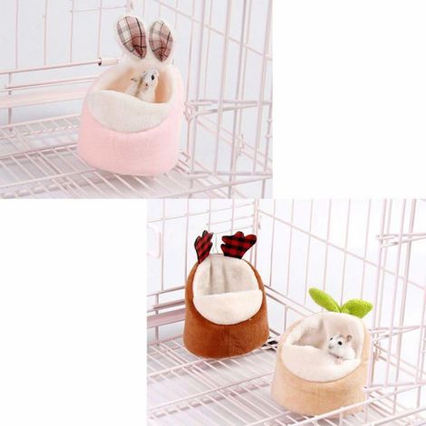 Nid pour animaux de compagnie - - Hamster - Rose - Intérieur - Doux et confortable (1/5)