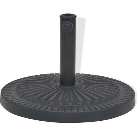 vidaXL Base de sombrilla de resina redonda negro 29 kg (1/2)