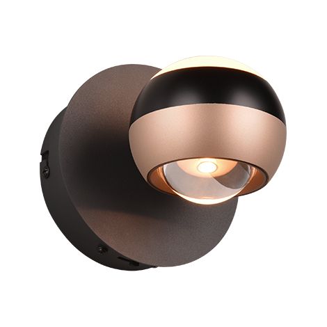 Applique led 8w orientable noir mat et cafe - trio select - orbit 88830854 88830854 88830854 88830854 88830854 (1/5)