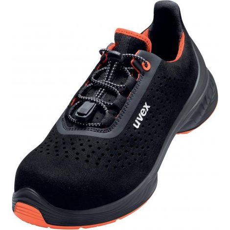 UVEX 1 G2 Sicherheits-Halbschuh gelocht Gr. 43 W11 S1 ESD SR schwarz/rot 6846.8 (1/4)