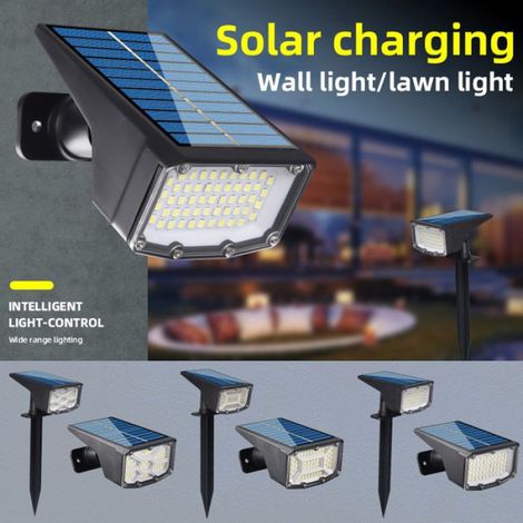 Spot solaire d'extérieur 3 modes, étanche IP65, convient aux jardins, patios, allées et chemins (lumière blanche chaude), 50 LED (1/5)