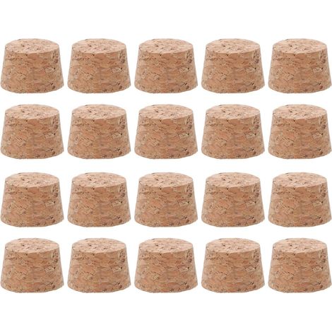 30 bouchons liège, bois, coniques - pour bouteille et carafe (1/5)