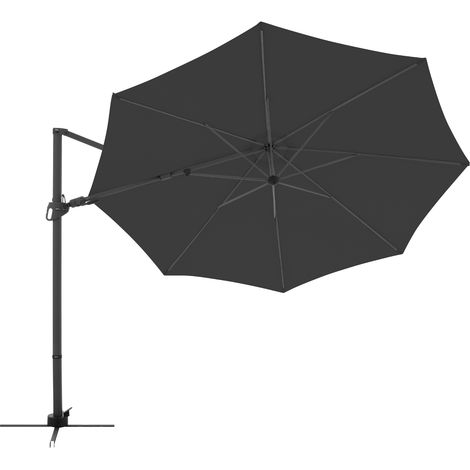 Doppler Sonnenschirm / Ampelschirm "Derby DX 335", 332 x 332 x 367 cm (L x B x H), anthrazit, Bezug aus 100 % Polyester, Gestell aus Aluminium, 19,8 kg (1/5)