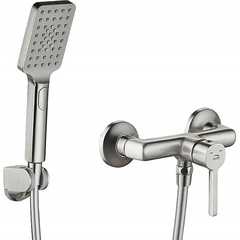 Robinet de douche mural avec ensemble de douche alita Chrome BVA041D (1/4)