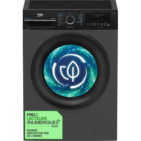 Beko – Lave-linge 8 kg – Classe A – Technologie EnergySpin – Programme SteamTherapy – Lavage à froid – Cuve en plastique recyclé (1/5)