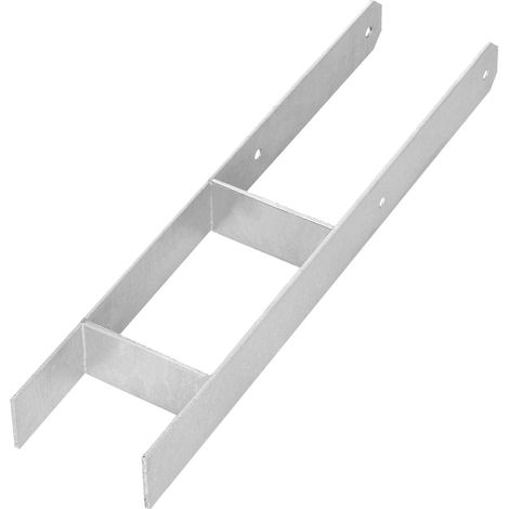 H-förmiger Säulenfuß zum Einbetonieren, Ausleger, verzinkter Stahlanker, 120 mm