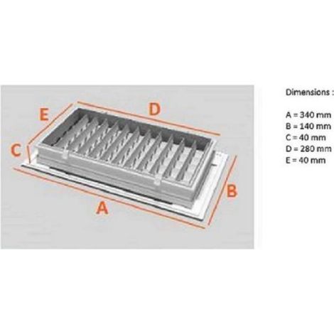 Grille de soufflage DD - Modèle: DD300x100 (1/2)
