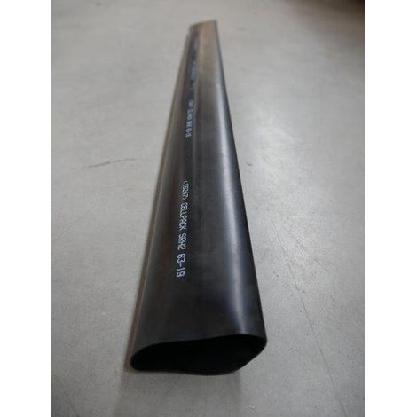 Gaine thermorétractable noire longueur 1 mètre taux de rétreint 3:1 Ø 63-19mm (à l'unité) CELLPACK (1/2)