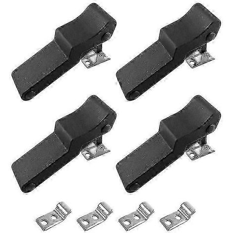 4 loquets de tiroir souples en caoutchouc noir pour glacière, compartiment de bateau, coffre de rangement pour Sportsman 7081927 (1/5)