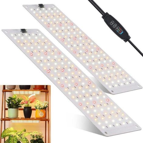 2-pack of plant lights, 270 LED full-spectrum grow lights, plant growth lamp with 3/9/12H timer, 10 brightness levels for indoor plants