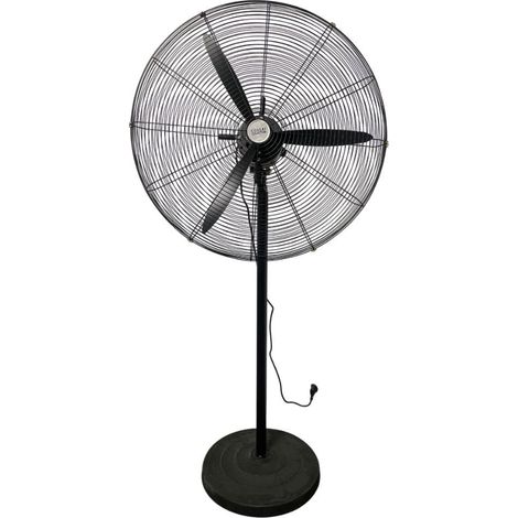 Ventilatore a Piantana GRANDE Industriale da Esterno GIADINO Potenza 150W, Diametro 76 cm con 3 Pale in Alluminio, Altezza 150 cm, 3 Velocità e Oscillazione, Nero, Ideale per Dehor e Terrazze